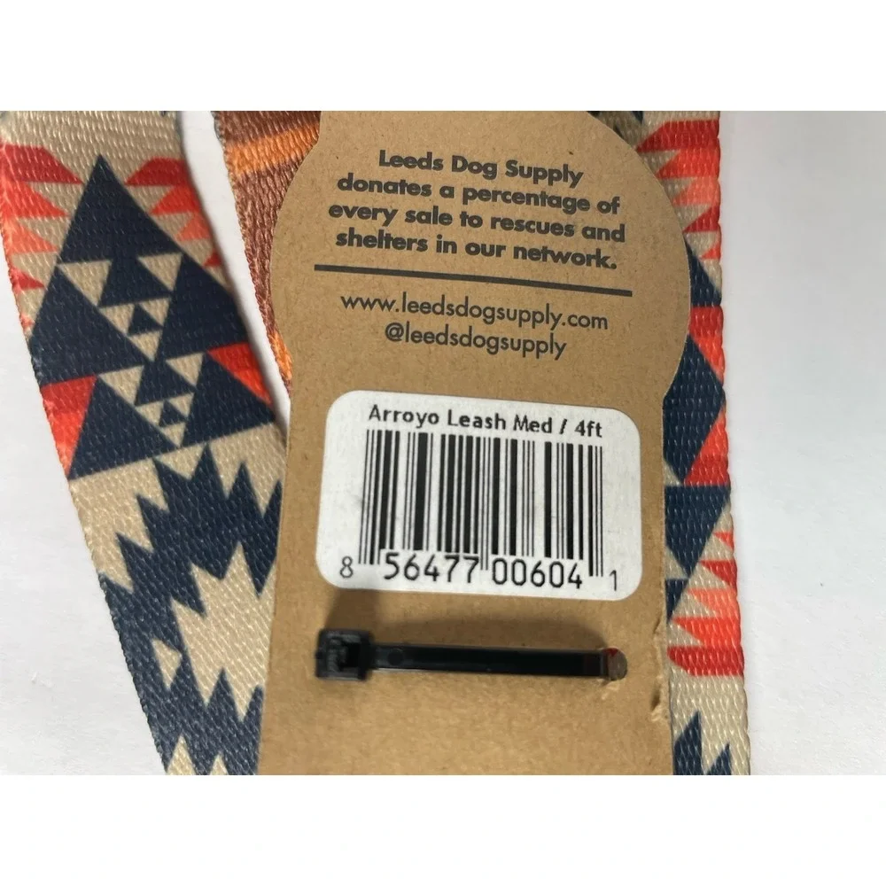 Southwestern‎ Aztec Nylon Dog Leed Leash Medium 4ft  LEEDS Dog Supply USA NEW